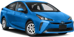 Blue Toyota Prius Hybrid Car PNG image