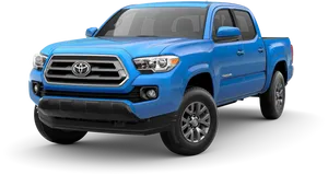 Blue Toyota Tacoma Pickup Truck PNG image