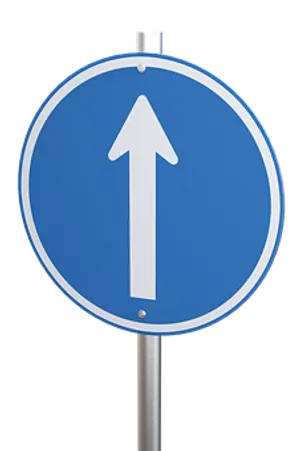 Blue Traffic Sign Arrow Up PNG image