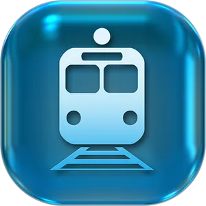 Blue Train Icon PNG image