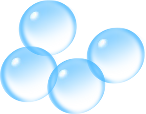 Blue Transparent Bubbles