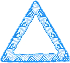 Blue Triangle Frame Design PNG image