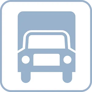 Blue Truck Sign Symbol