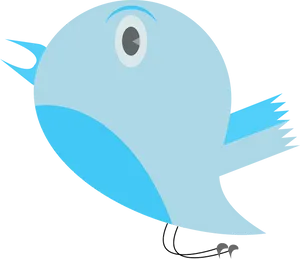 Blue Twitter Bird Illustration PNG image
