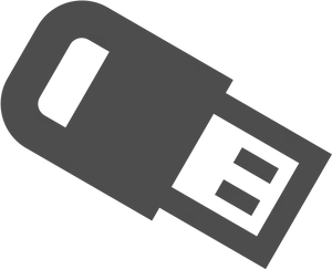 Blue U S B Flash Drive Icon PNG image