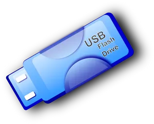 Blue U S B Flash Drive Illustration PNG image