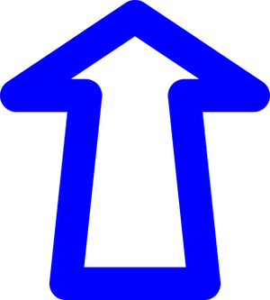 Blue Upward Arrow