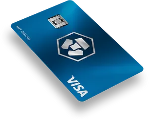 Blue V I S A Card3 D Rendering PNG image