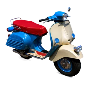 Blue Vespa Overhead View PNG Apl