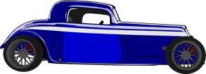 Blue Vintage Hotrod Vector Illustration PNG image