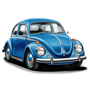 Blue Volkswagen Beetle Illustration Png 44 PNG image