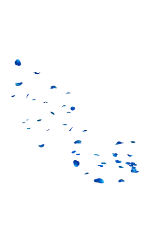 Blue Water Droplets Falling PNG