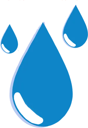 Blue Water Drops Vector PNG image