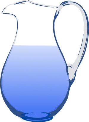 Blue Water Pitcher Vector PNG image