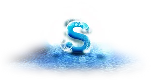 Blue Water Splash Letter S PNG