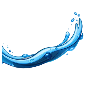 Blue Water Wave Cartoon PNG Qql PNG
