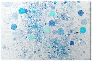 Blue Watercolor Bubbles Abstract Background PNG image
