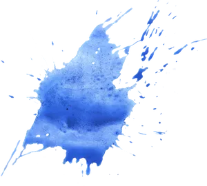 Blue Watercolor Splash Texture PNG image