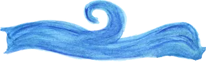 Blue Watercolor Wave Graphic PNG image