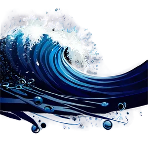 Blue Wave Splash PNG 32