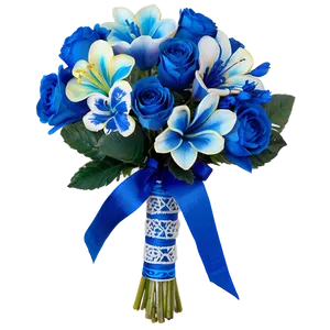 Blue Wedding Bouquets PNG 06292024