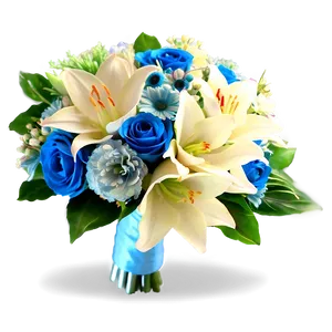 Blue Wedding Bouquets PNG 06292024