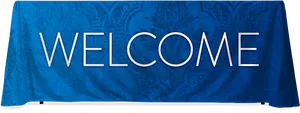 Blue Welcome Mat Textured Background PNG image