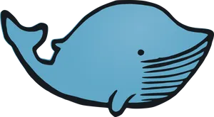Blue Whale Cartoon Clipart PNG image