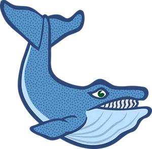 Blue Whale Cartoon Illustration