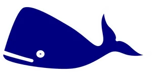 Blue Whale Icon Graphic PNG image