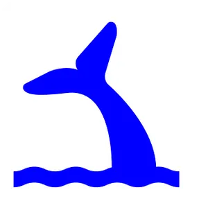 Blue Whale Icon Simple PNG image