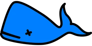 Blue Whale Vector Art PNG image