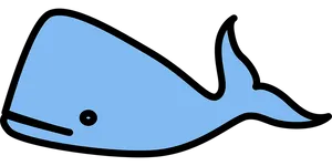 Blue Whale Vector Illustration PNG image