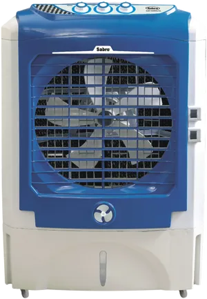 Blue White Portable Air Cooler PNG image
