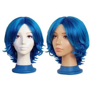 Blue Wig Png Qox PNG image