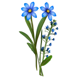 Blue Wildflower PNG Brp