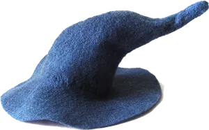 Blue Witch Hat Isolatedon Black Background PNG image