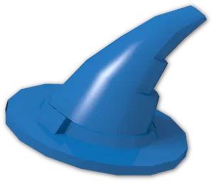 Blue Wizard Hat3 D Render PNG