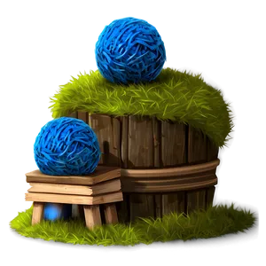 Blue Wool Ball PNG Yaa5 PNG