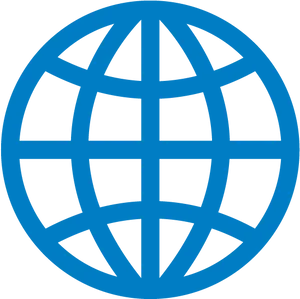 Blue World Icon Graphic