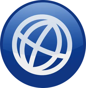 Blue World Network Icon PNG image
