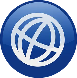 Blue World Network Icon PNG image