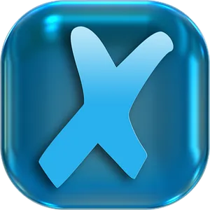 Blue X Icon PNG image