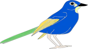 Blue Yellow Animated Bird