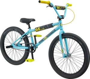 Blue Yellow B M X Bike PNG image