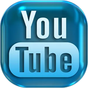 Blue You Tube Icon PNG image