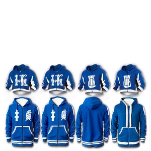 Blue Zip Up Hoodie PNG 48