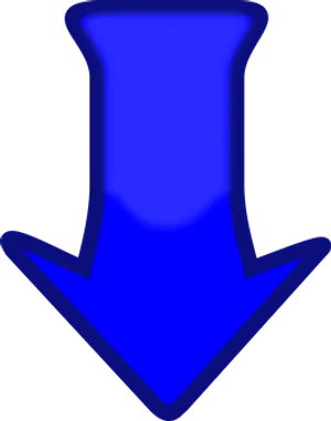 Blue3 D Arrow Pointing Down