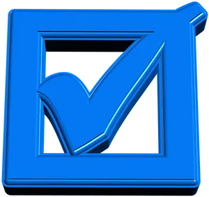 Blue3 D Checkmark Icon PNG image