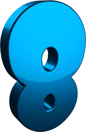 Blue3 D Number8 PNG image